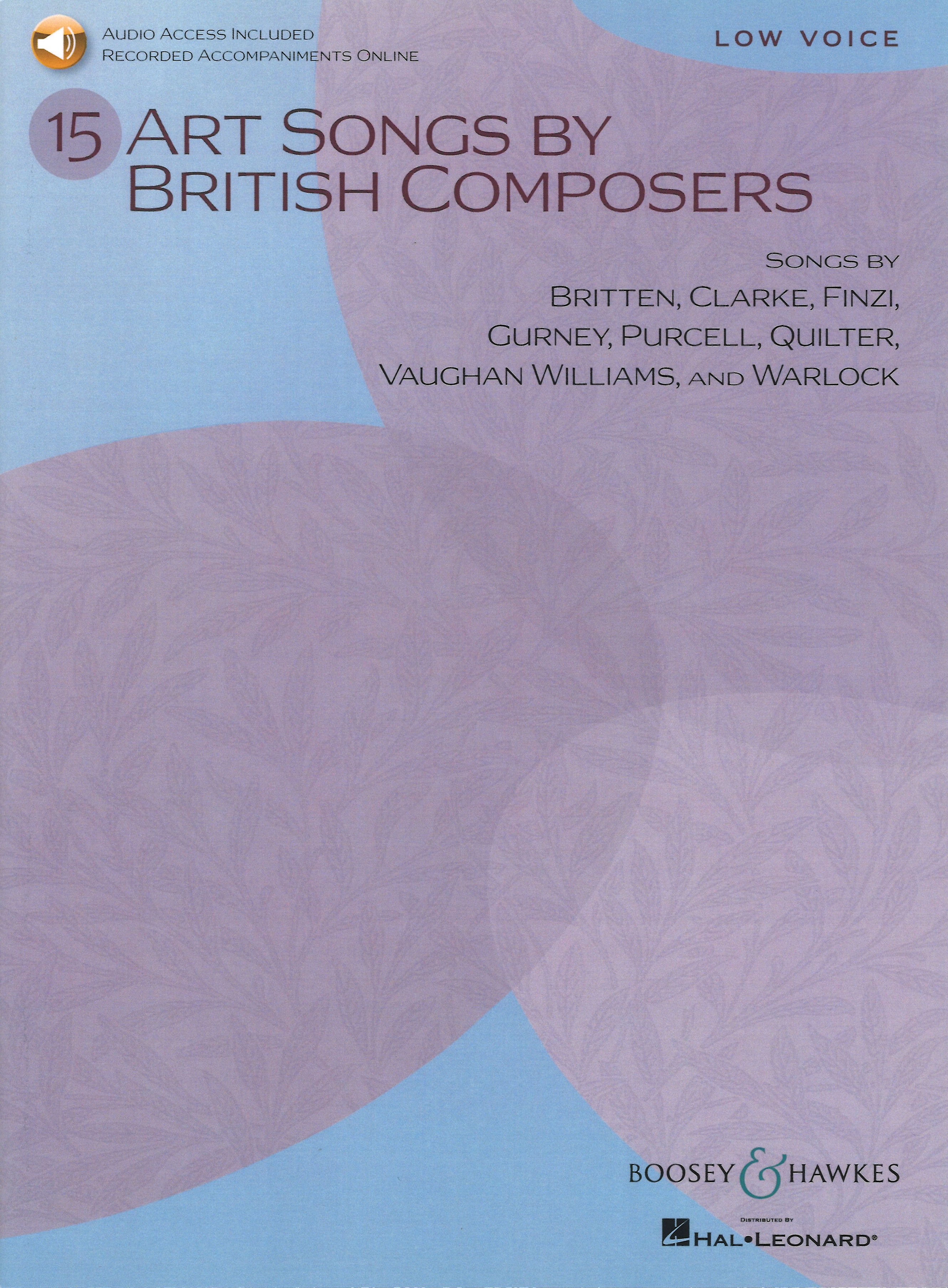 15 Art Songs By British Composers Low Voice/audio Sheet Music Songbook