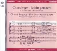 Brahms German Requiem Musicpartner Disc Sop Part Sheet Music Songbook