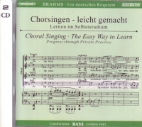Brahms German Requiem Musicpartner Disc Bass Part Sheet Music Songbook