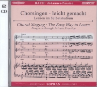 Bach St John Passion Bwv 245 Soprano Part Cd(2) Sheet Music Songbook