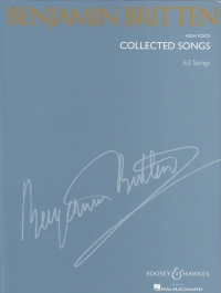 Britten Collected Songs High Voice Sheet Music Songbook