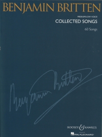 Britten Collected Songs Medium-low Voice Sheet Music Songbook