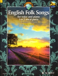 English Folk Songs Lawson Book & Cd Sheet Music Songbook