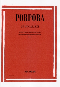 Porpora 25 Vocalizzi Sheet Music Songbook