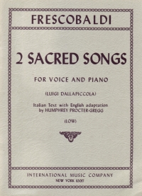 Frescobaldi Two Sacred Songs Low Voice & Piano Sheet Music Songbook