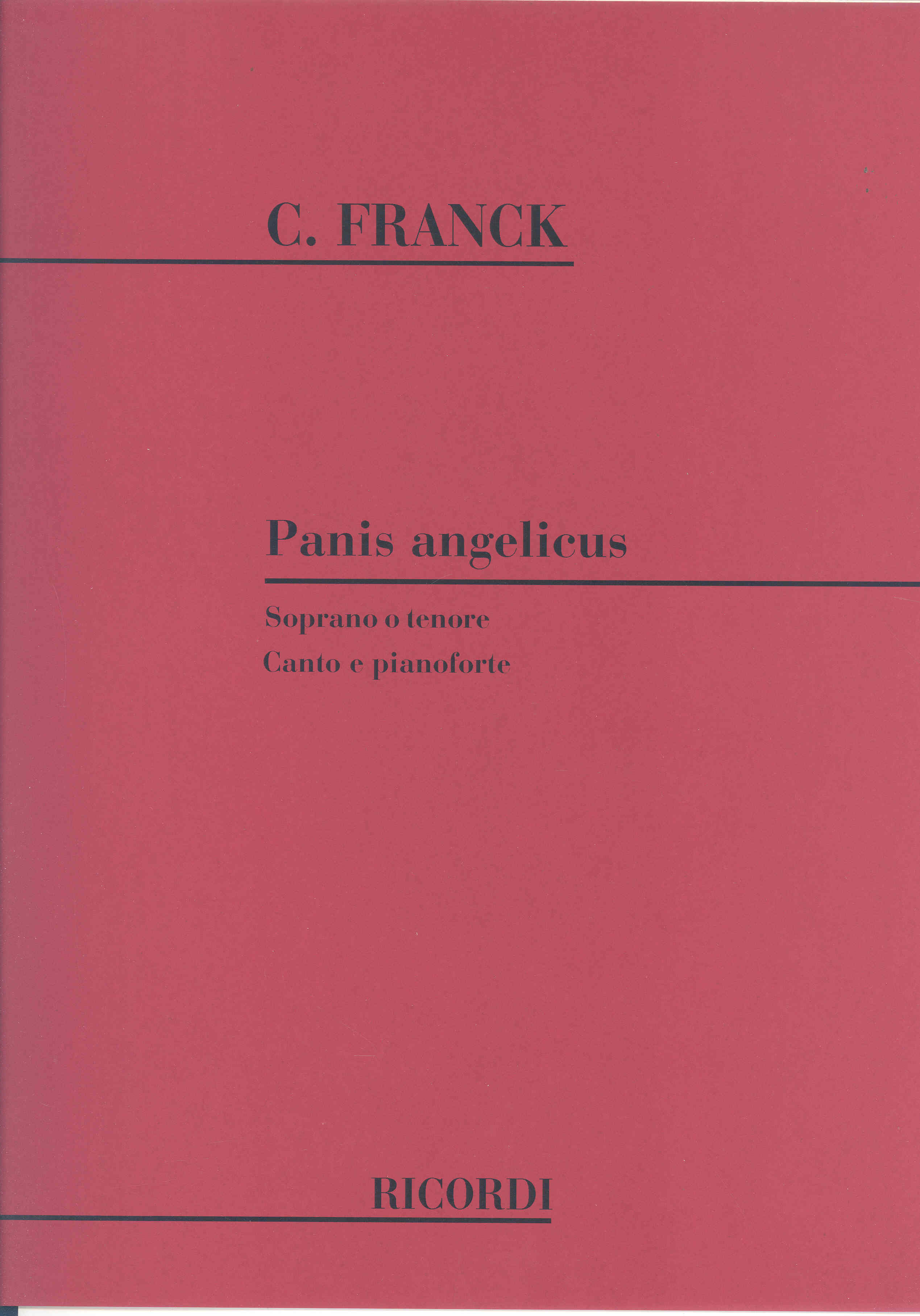 Franck Panis Angelicus High Voice & Piano Sheet Music Songbook