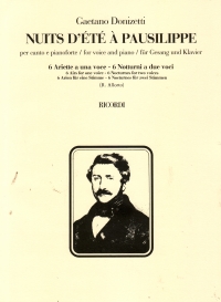 Donizetti Nuits Dete A Pausilippe Vocal & Piano Sheet Music Songbook