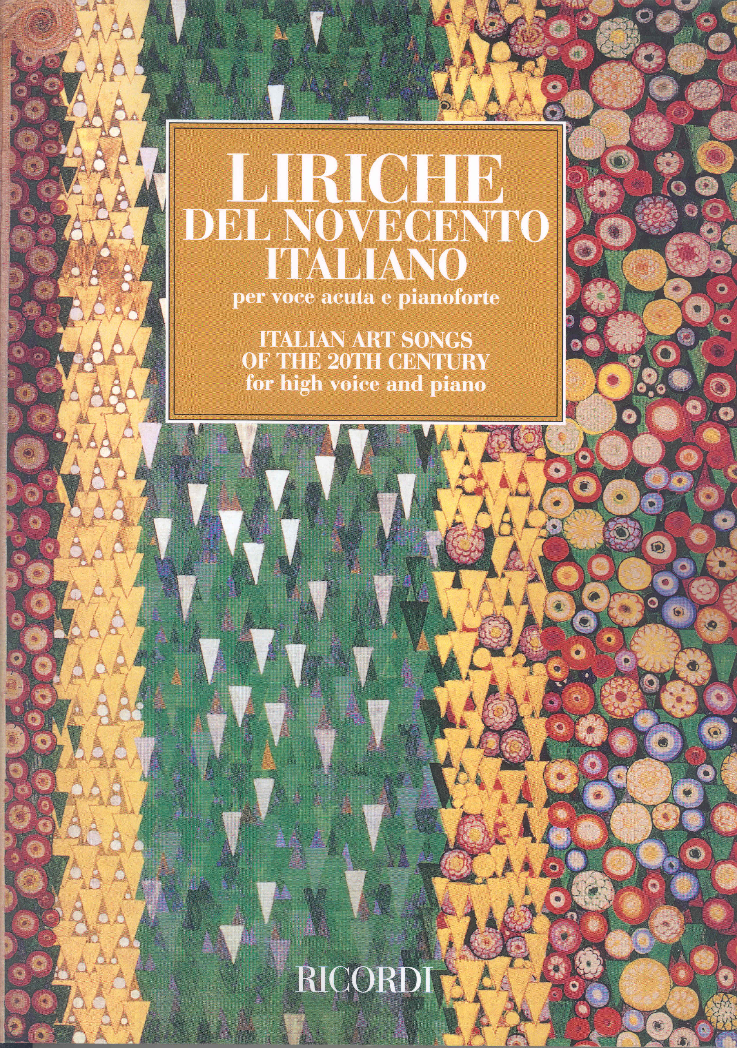 Liriche Del Novecento Italiano High Voice & Piano Sheet Music Songbook