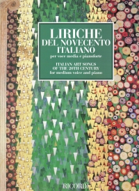Liriche Del Novecento Italiano Medium Voice & Pf Sheet Music Songbook