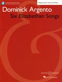 Argento Six Elizabethan Songs Med Low + Online Sheet Music Songbook