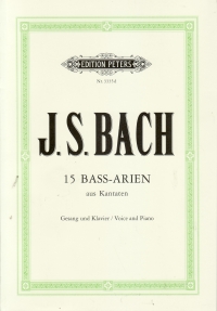 Bach Arias From Cantatas Bass German Sheet Music Songbook