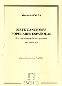 Falla 7 Canciones Populares Espanolas High Voice Sheet Music Songbook