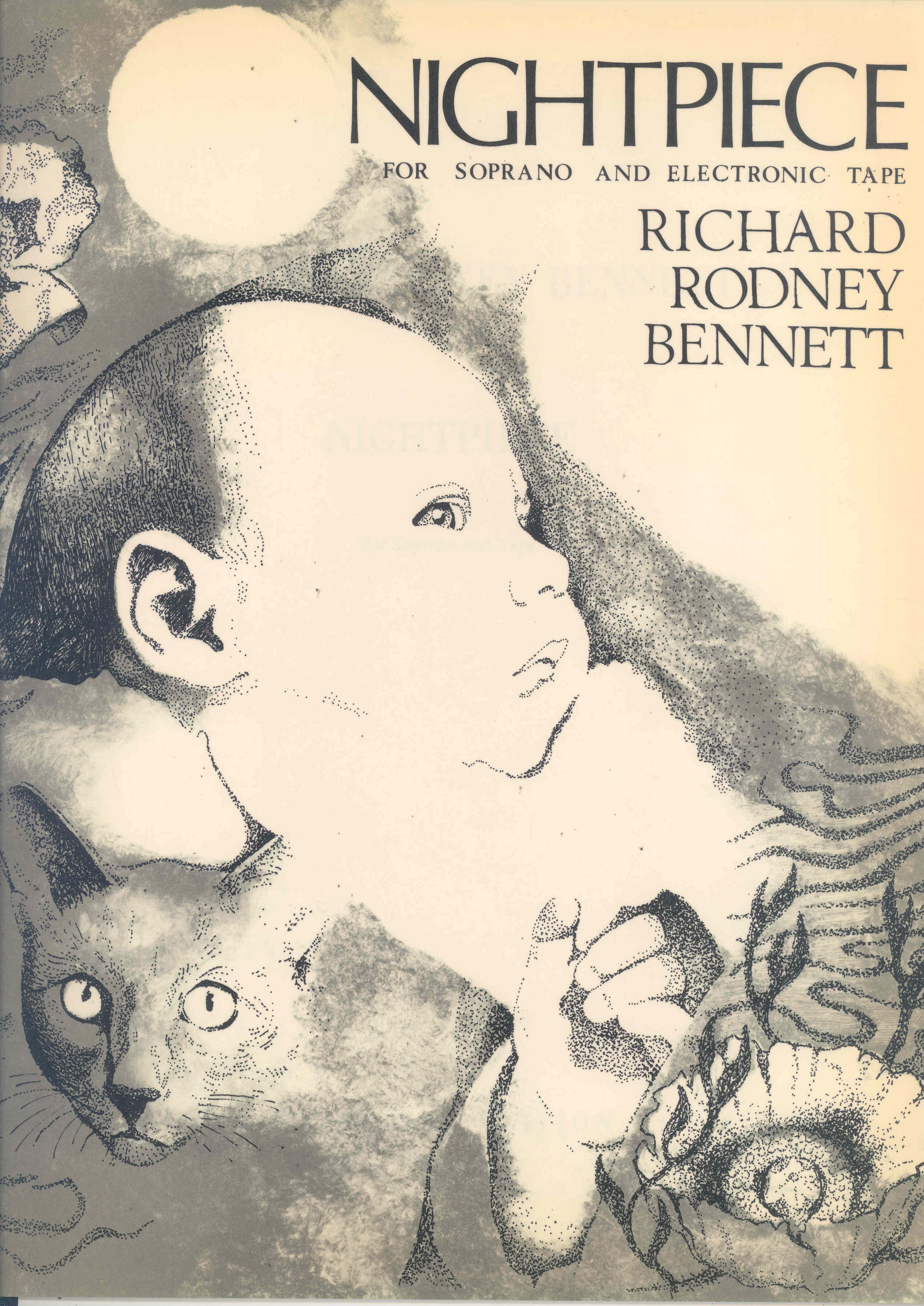 Bennett Nightpiece Soprano & Tape Music Only Sheet Music Songbook