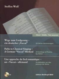 Wolf Paths To Classical Singing German Medium + Cd Sheet Music Songbook