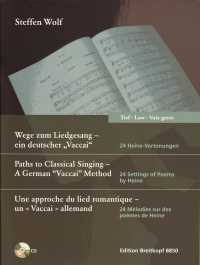 Wolf Paths To Classical Singing German Low + Cd Sheet Music Songbook