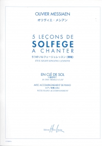 Messiaen 5 Lecons De Solfege Voice Sheet Music Songbook