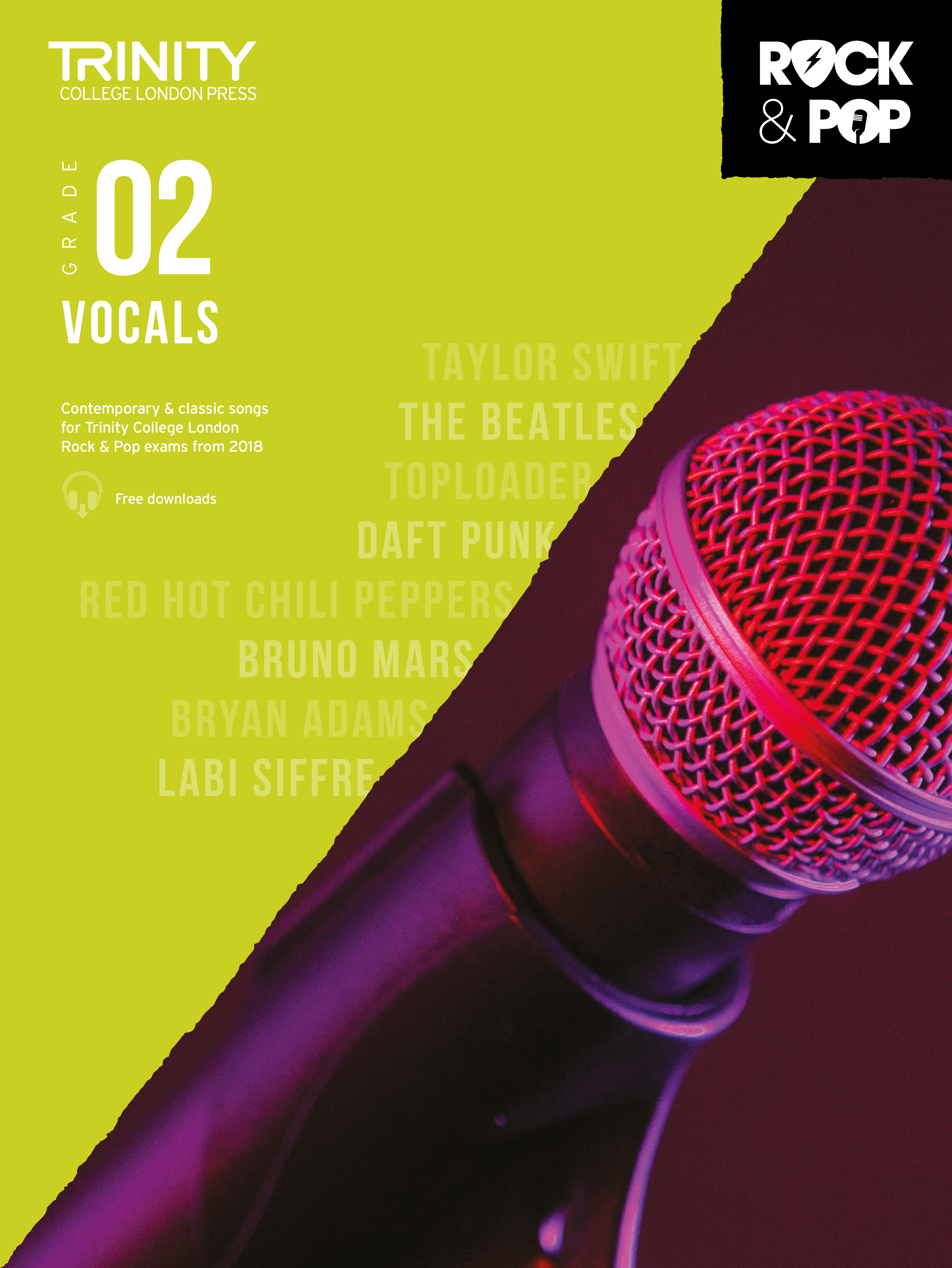 Trinity Rock & Pop 2018 Vocals Grade 2 Sheet Music Songbook