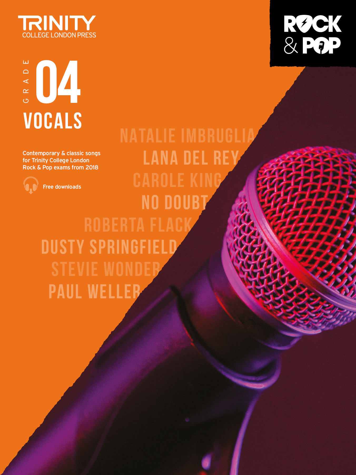 Trinity Rock & Pop 2018 Vocals Grade 4 Sheet Music Songbook