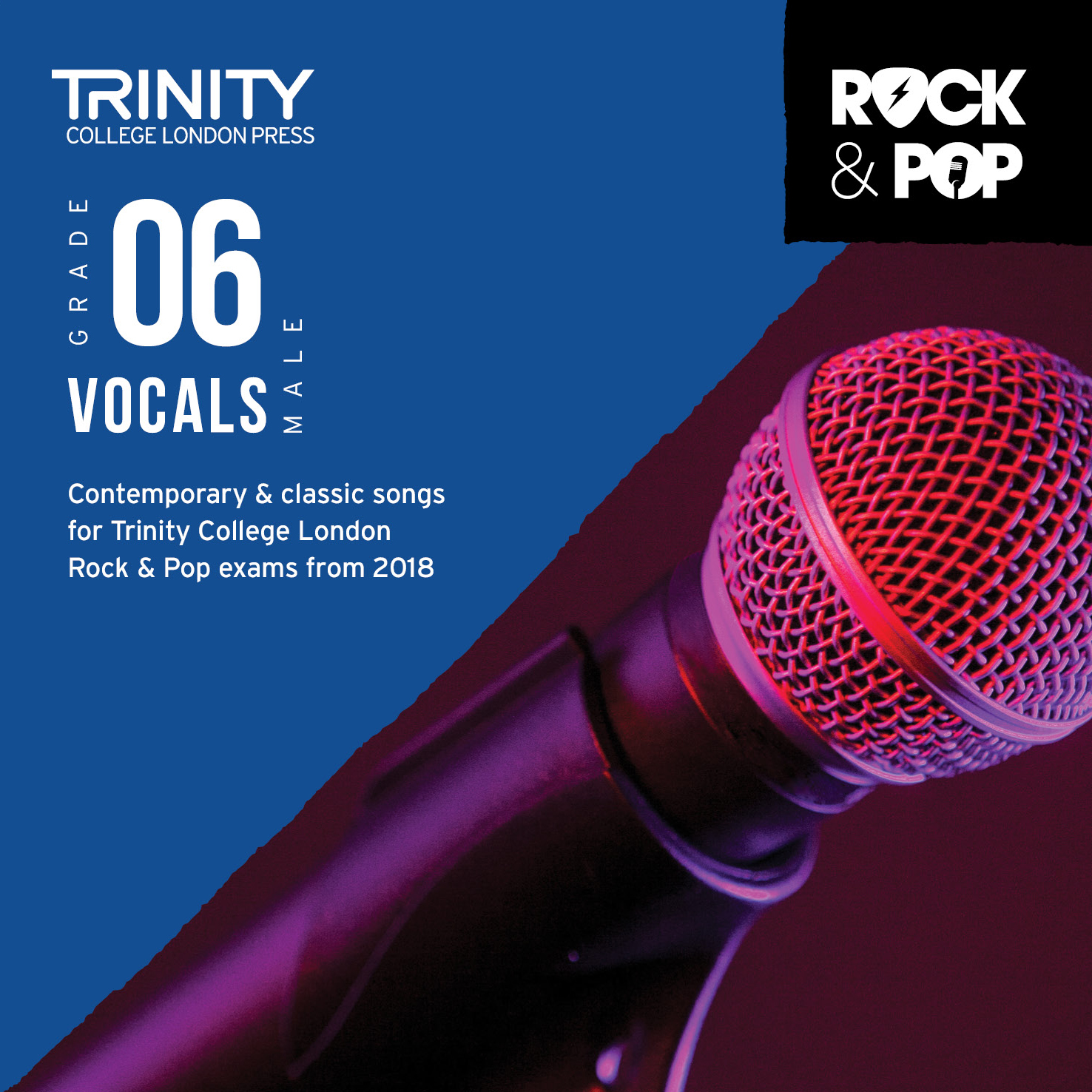 Trinity Rock & Pop 2018 Vocals Grade 6 Male Cd Sheet Music Songbook