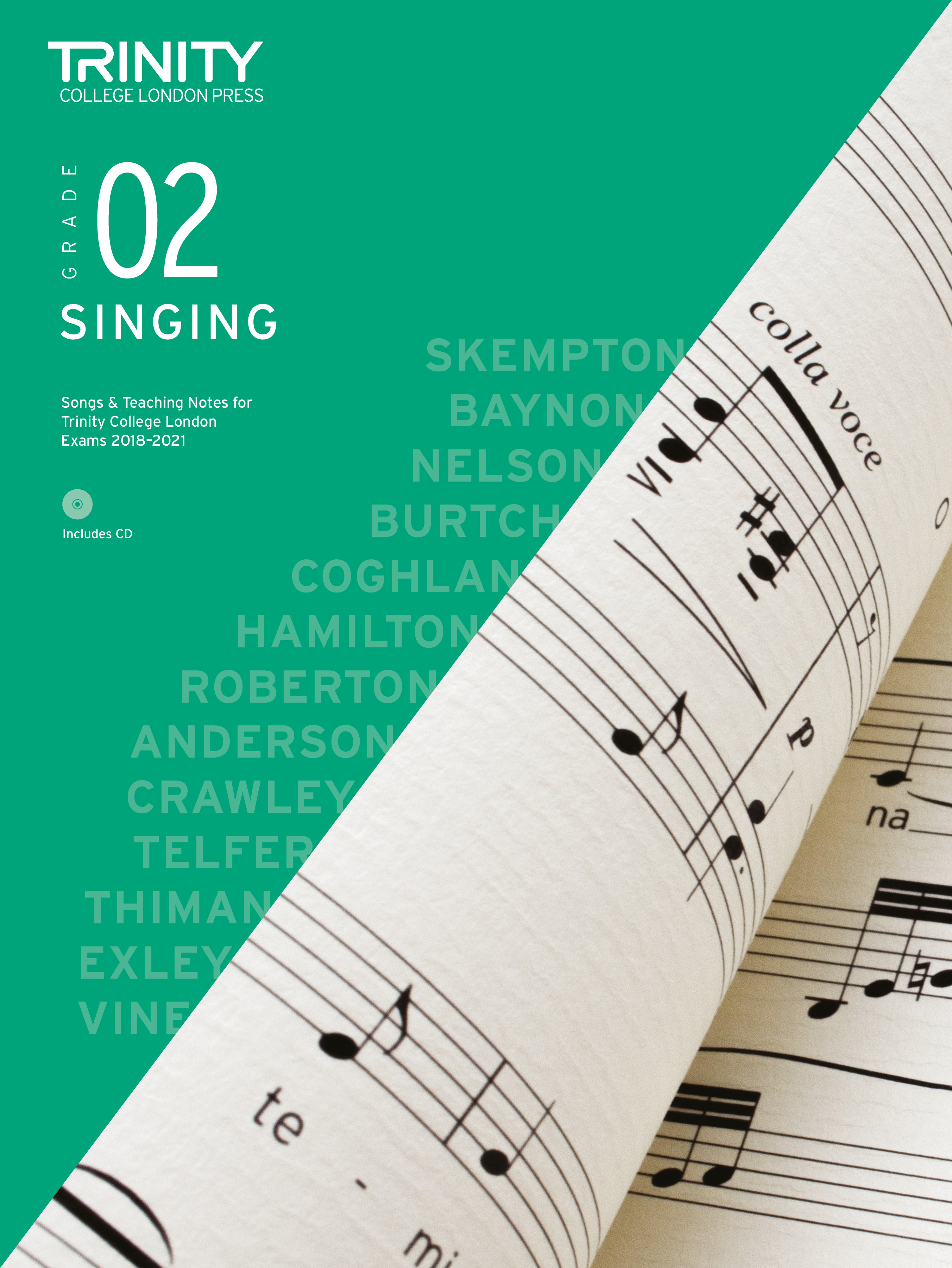 Trinity Singing 2018-2023 Grade 2 + Cd Sheet Music Songbook