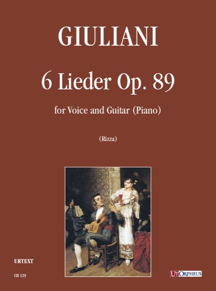 Giuliani 6 Lieder Op89 Voice & Guitar (piano) Sheet Music Songbook