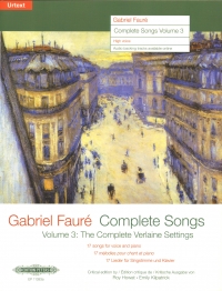 Faure Complete Songs Vol 3 Verlaine Settings High Sheet Music Songbook