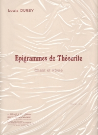 Durey 4 Epigrammes De Theocrite Voice & Piano Sheet Music Songbook