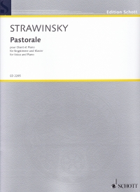 Stravinsky Pastorale Soprano & Piano Sheet Music Songbook