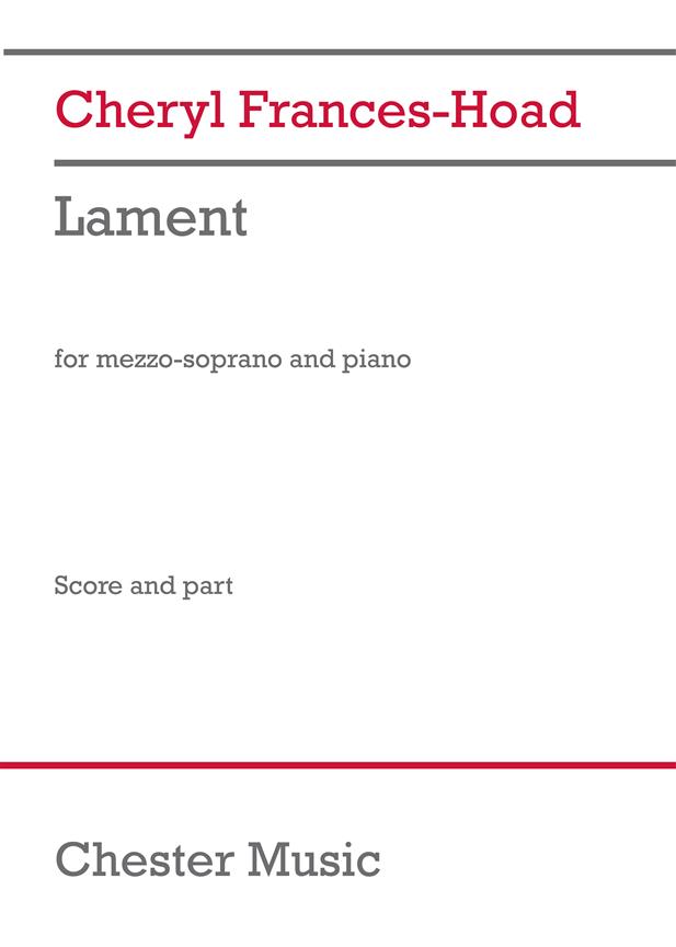 Frances-hoad Lament Mezzo-sop & Piano Sheet Music Songbook