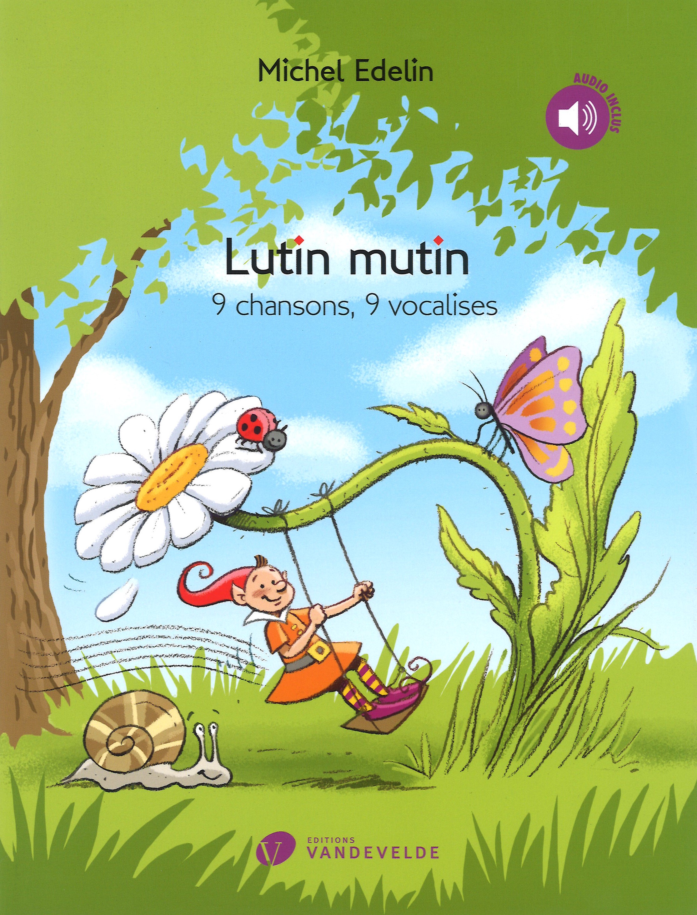 Edelin Lutin Mutin 9 Chansons 9 Vocalises Book+cd Sheet Music Songbook