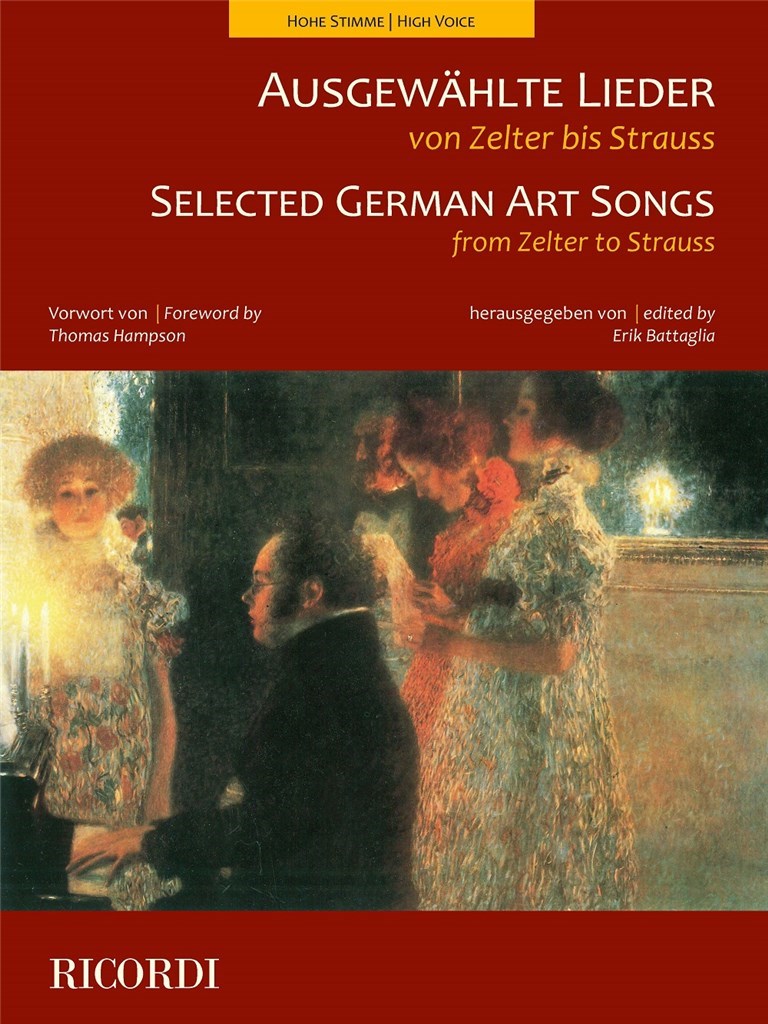 Ausgewahlte Lieder Von Zelter Bis Strauss High Sheet Music Songbook