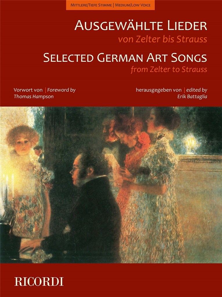 Ausgewahlte Lieder Von Zelter Bis Strauss Med/low Sheet Music Songbook