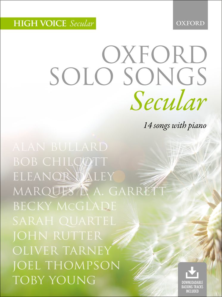 Oxford Solo Songs Secular High Voice + Online Sheet Music Songbook