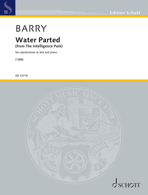 Barry Water Parted Countertenor Or Alto & Piano Sheet Music Songbook