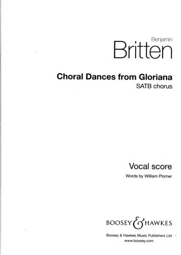 Britten Choral Dances From Gloriana Sheet Music Songbook