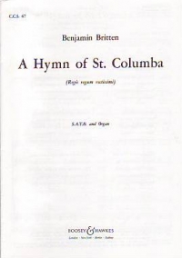 Britten Hymn Of St Columba Satb Choral Score Sheet Music Songbook