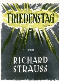 Strauss R Friedenstag Vocal Score Sheet Music Songbook