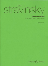 Stravinsky Canticum Sacrum Vocal Score Sheet Music Songbook