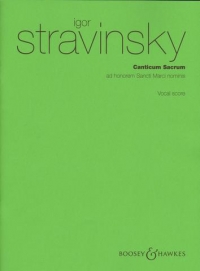 Stravinsky Canticum Sacrum Vocal Score Sheet Music Songbook