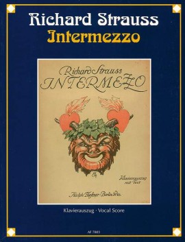 Strauss R Intermezzo Vocal Score Sheet Music Songbook