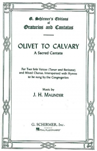 Maunder Olivet To Calvary Vocal Score Sheet Music Songbook
