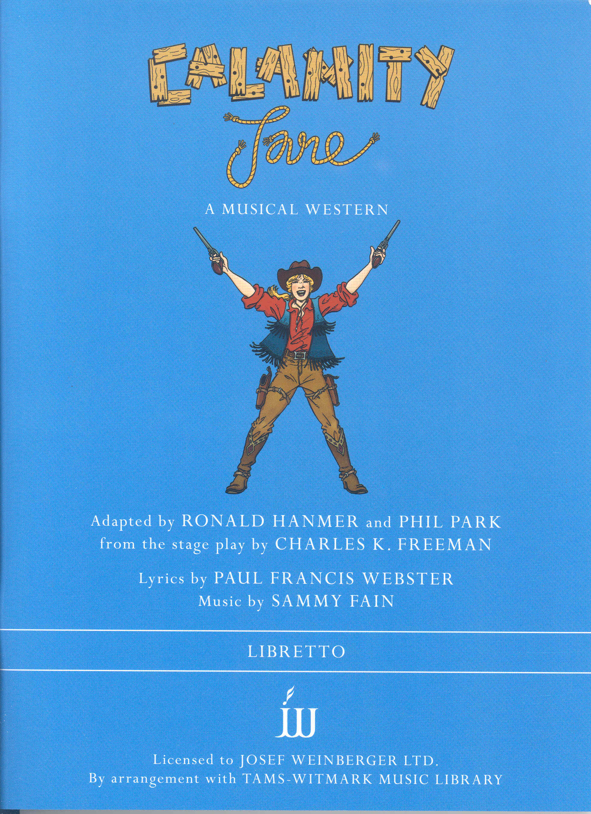Calamity Jane Sammy Fain Libretto Sheet Music Songbook