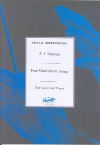 Moeran Shakespeare Songs(4) High Voice & Piano Sheet Music Songbook