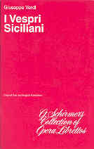 Verdi I Vespri Siciliani Libretto Eng/ita Sheet Music Songbook