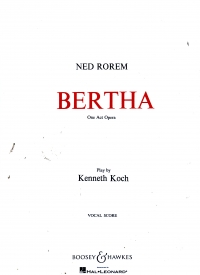 Rorem Bertha Vocal Score Sheet Music Songbook