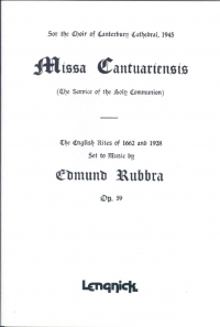 Rubbra Missa Cantuariensis Vocal Score Sheet Music Songbook