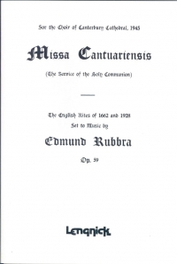 Rubbra Missa Cantuariensis Vocal Score Sheet Music Songbook