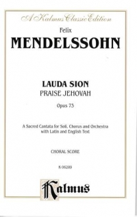 Mendelssohn Lauda Sion Op73 Vocal Score Sheet Music Songbook
