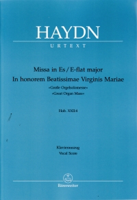 Haydn Great Organ Mass Vocal Score Sheet Music Songbook