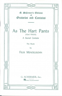 Mendelssohn As The Hart Pants Psalm 42 Vocal Score Sheet Music Songbook